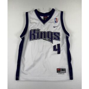 Nike Sacramento Kings Chris Webber 4 Jersey Mens Small White Vintage NBA Mesh